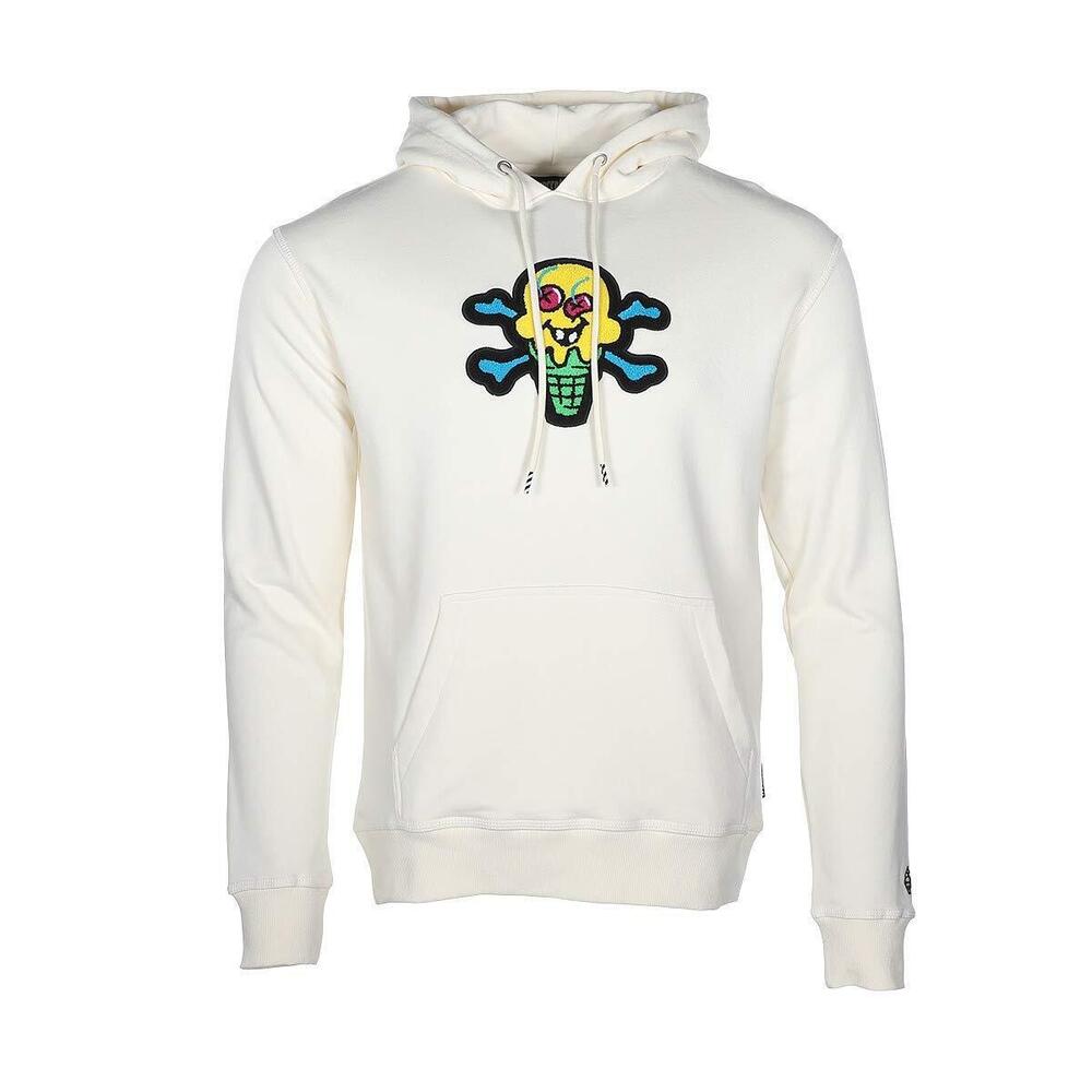 Ice Cream Chenille Hoodie Whisper White MD